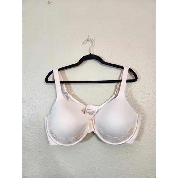 Vanity Fair Womens Light Beige‎ Lace Full Figure Back Smoothing Bra 42DD - Picture 1 of 5